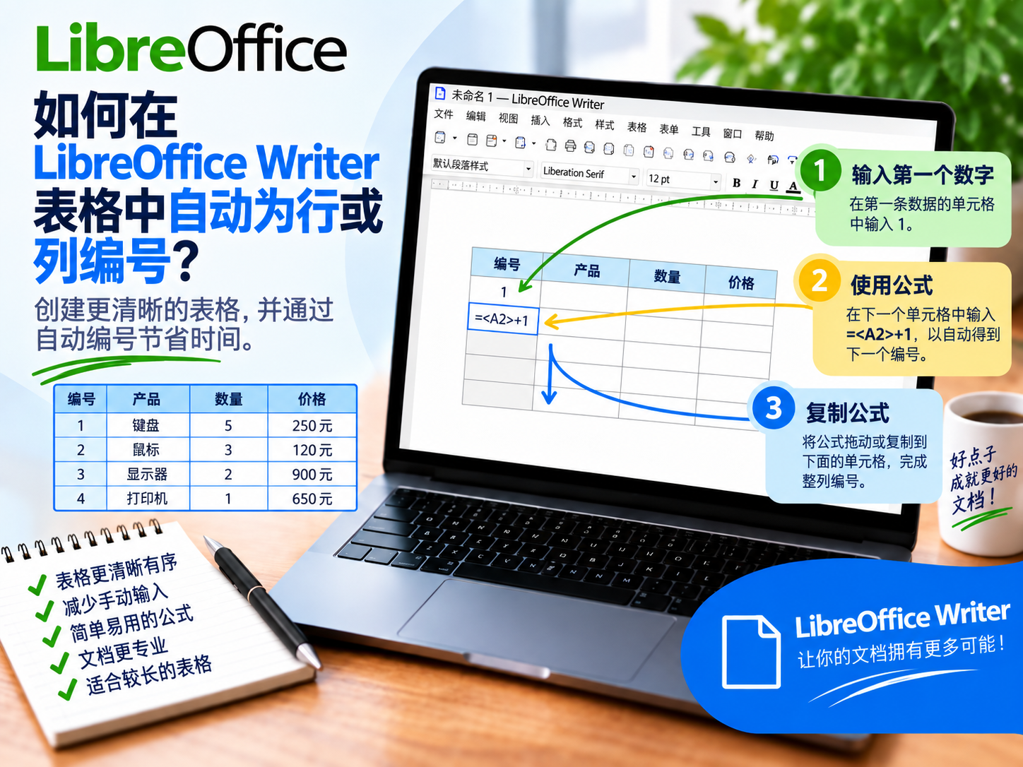 LibreOffice Writer 多级列表分步教程
